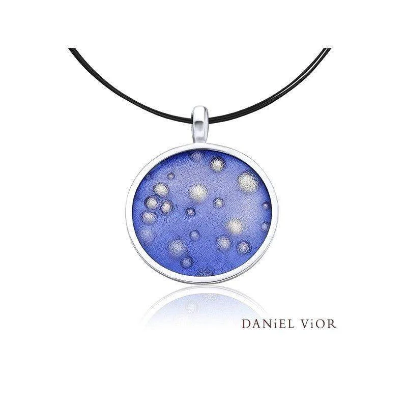 Women's birthstone necklaces-Nebulosa Violet Enamel Necklace - 766910