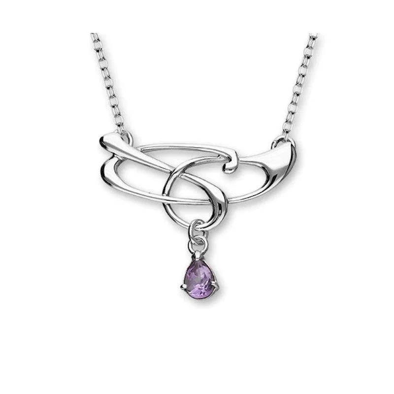 Women's family necklaces-Celtic Sterling Silver Necklet - CN4