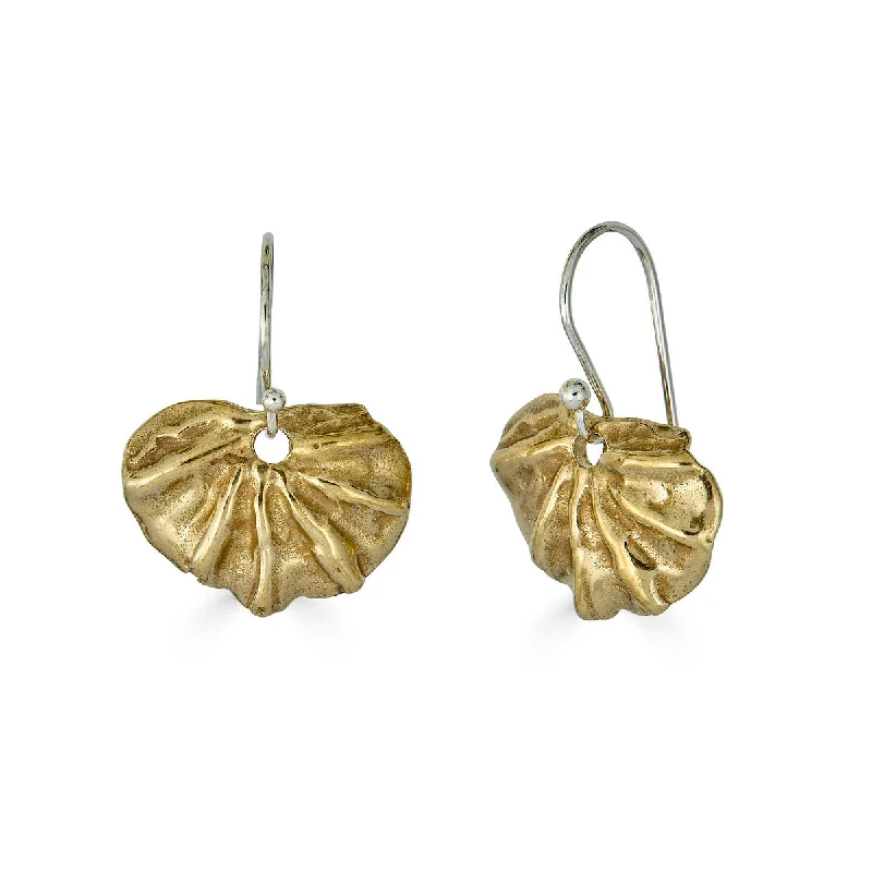 Women's silver-plated earrings-Whelk Dangles