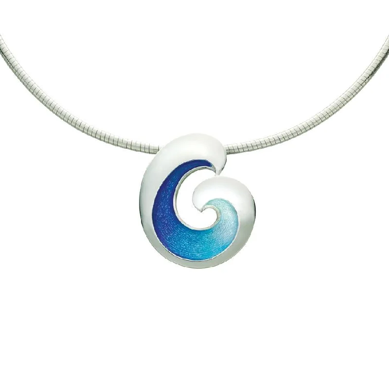 Women's short necklaces-Wave Necklace - ENXX135