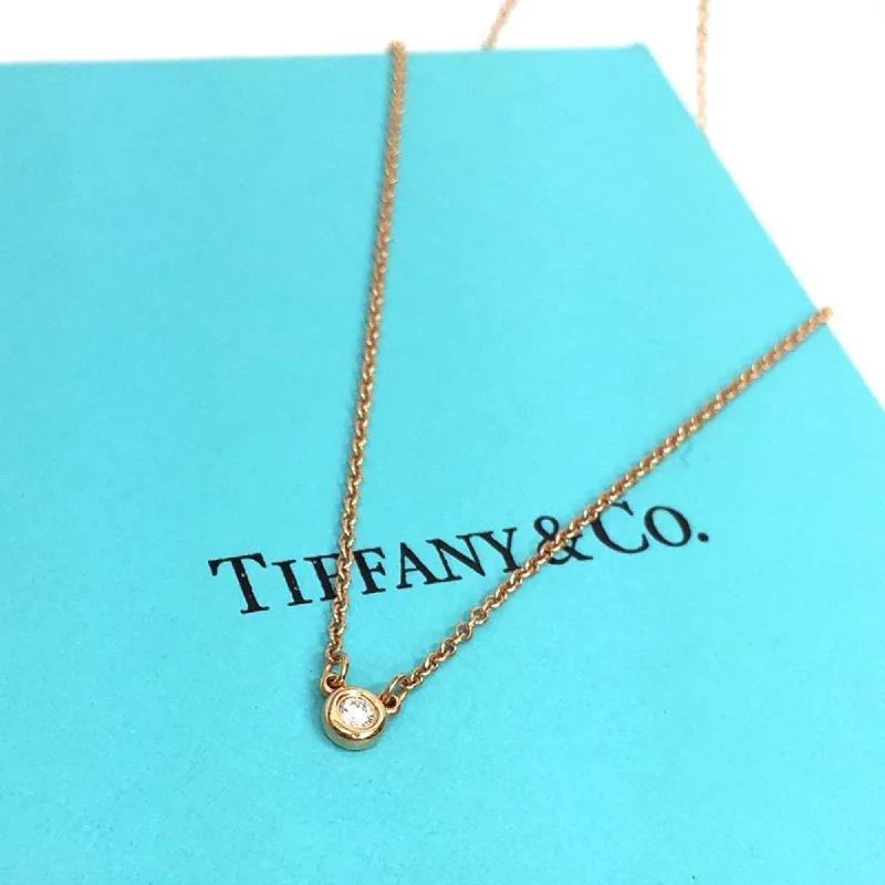 Women's healing crystal necklaces-Tiffany Diamonds By The Yard pink (18K) Necklace (Pre-Owned)