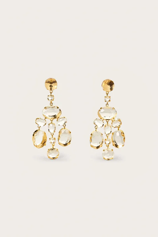 Women's crystal earrings-SLOANE EARRING - CLEAR