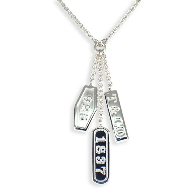 Women's fingerprint necklaces-Tiffany Sterling  925 Necklace (Pre-Owned)