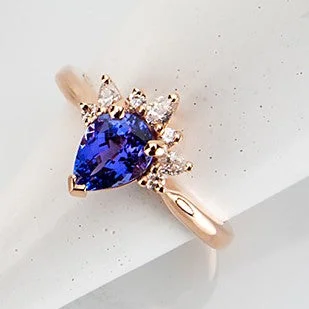 Women's personalized rings-Kalia Tanzanite Ring