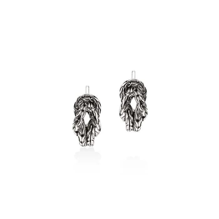 Affordable women's earrings-John Hardy Love Knot Earrings in Sterling Silver