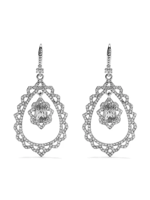 Women's moon phase earrings-Teardrop Chandelier Earring