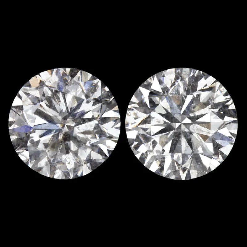 Women's handmade artisan rings-2.05ct VERY GOOD ROUND CUT DIAMOND STUD EARRING MATCHING PAIR NATURAL 2 CARAT