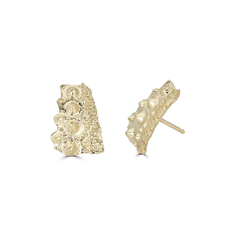 Women's ear cuffs-Urchin Shard Small Earrings, 14k