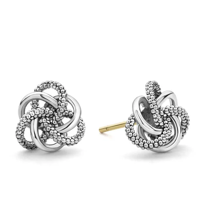 Trendy women's earrings-LAGOS Small Love Knot Stud Earrings in Sterling Silver