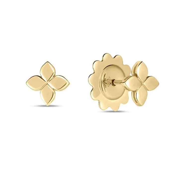 Women's sun earrings-Roberto Coin Love in Verona Flower Stud Earrings in 18K Yellow Gold