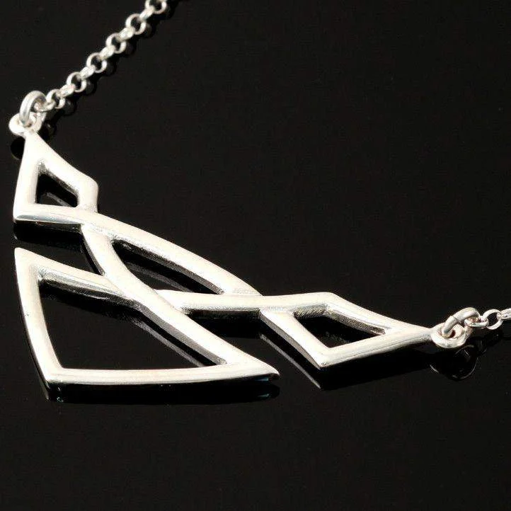 Women's limited edition necklaces-Triquetra Line Of Life Necklace - P789