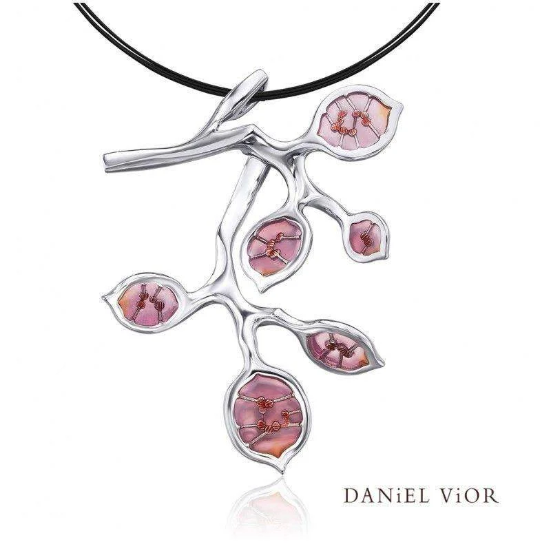 Women's personalized necklaces-Lunaria Enamel Necklaces - 766900