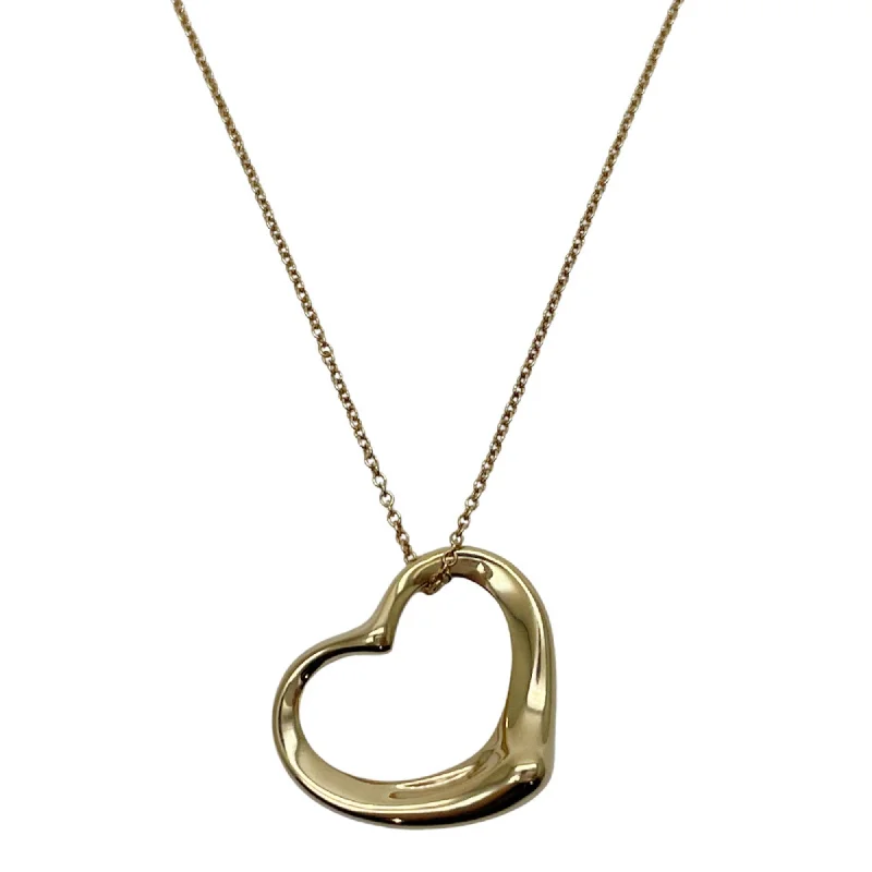 Trendy women's necklaces-Tiffany Open Heart yellow  (18K) Necklace (Pre-Owned)