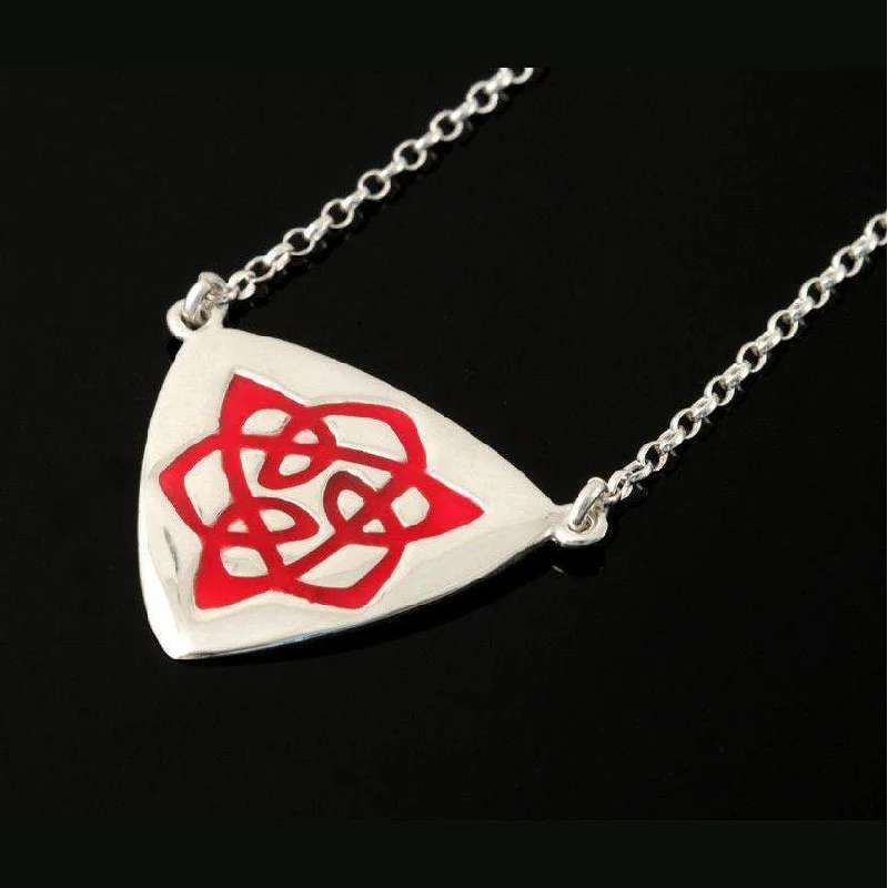 Women's silver necklaces-Sterling Silver Celtic Fire Necklace - CFP16-CF