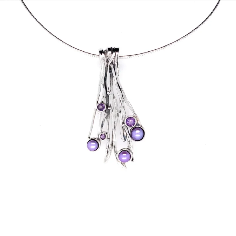 Women's exclusive necklaces-Sterling Silver & Pearl Pendant Jvv1