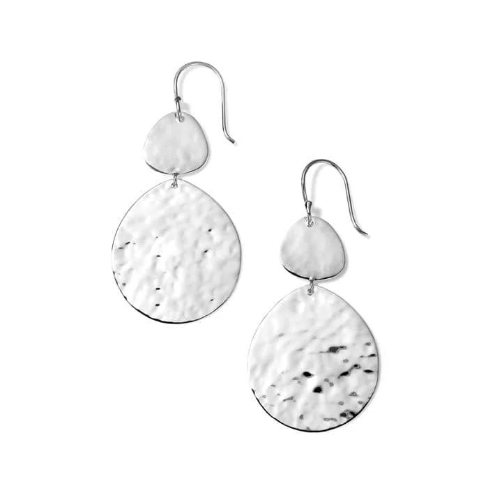 Women's exclusive earrings-Ippolita Classico Crinkle Nomad Snowman Earrings in Sterling Silver