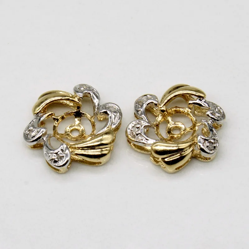 Women's unique rings-Diamond Earring Jackets | 0.04ctw |