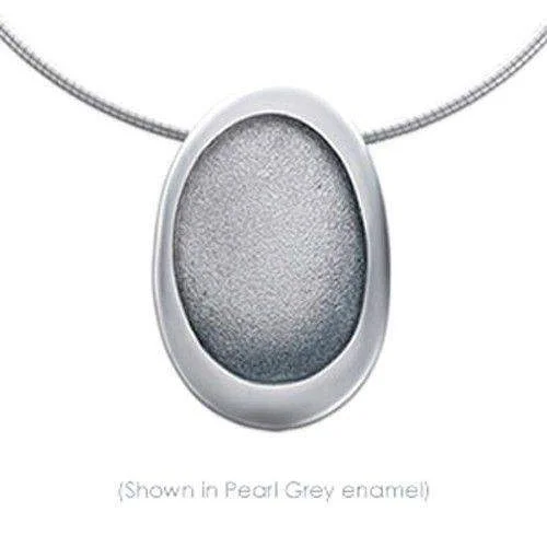 Women's sterling silver necklaces-Pebble Silver Necklet - ENXXX167