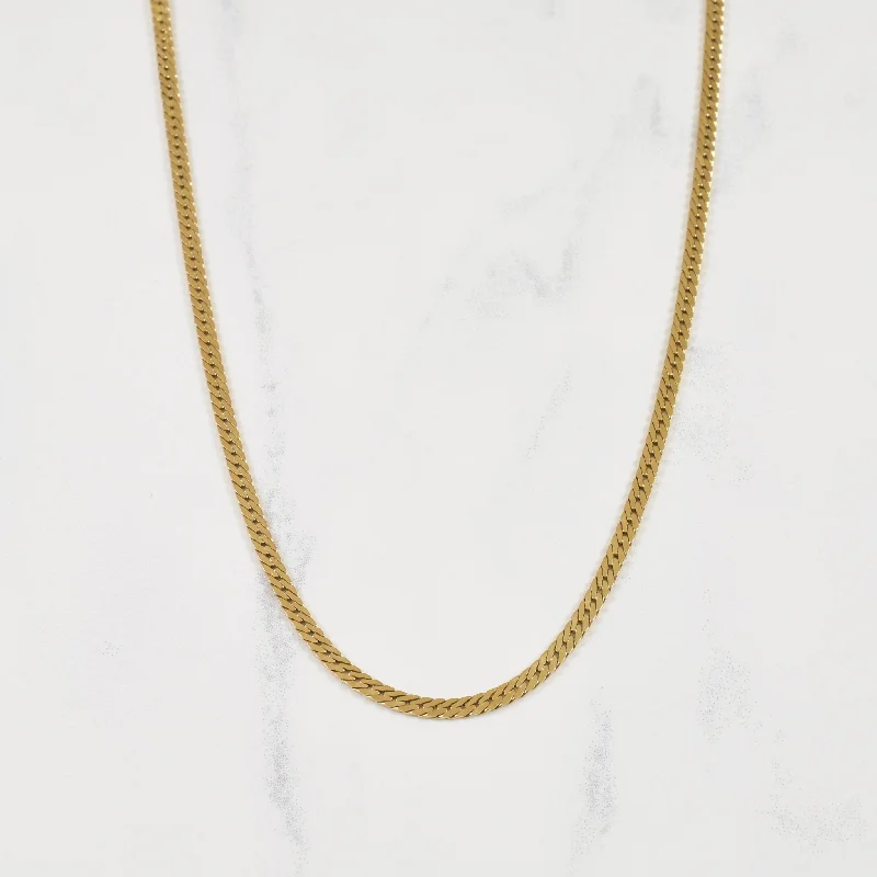 Women's bridal rings-10k Yellow Gold Herringbone Chain | 28" |