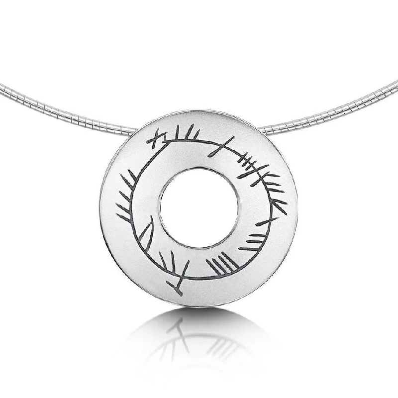 Women's birthday gift necklaces-Ogham Necklet - NX99