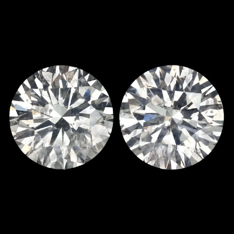 Women's limited edition rings-2.12ct VERY GOOD ROUND CUT DIAMOND STUD EARRING MATCHING PAIR NATURAL 2 CARAT