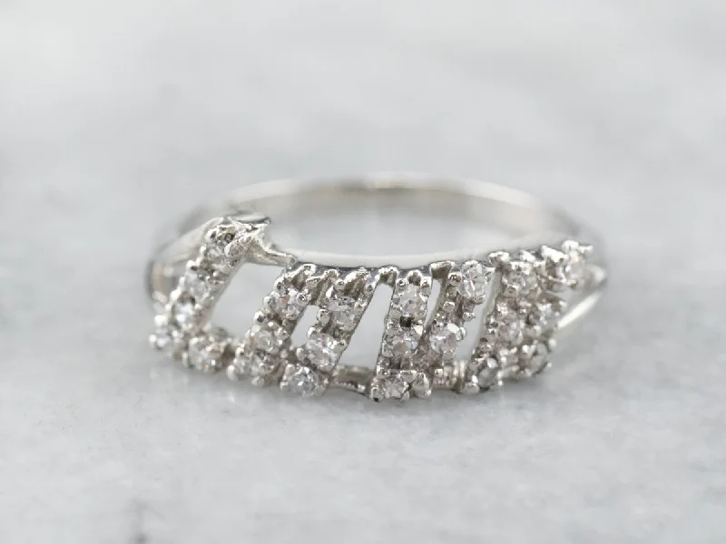 Women's bohemian rings-Diamond and Platinum LOVE Ring