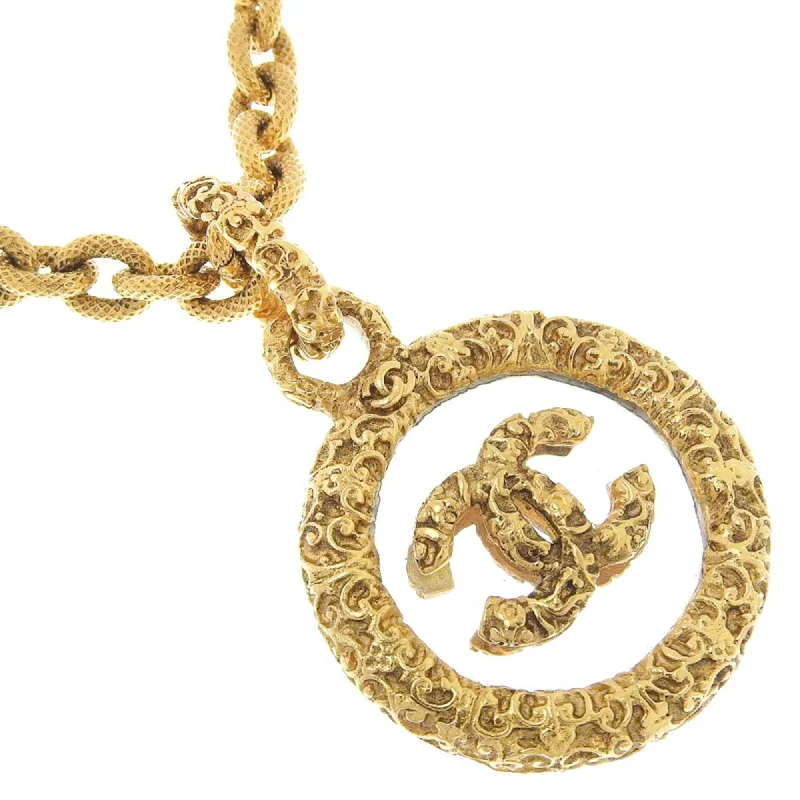 Women's alloy necklaces-Chanel Glass  Plating Necklace (Pre-Owned)