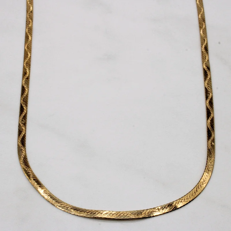 Women's spiritual rings-10k Yellow Gold Herringbone Chain | 18" |