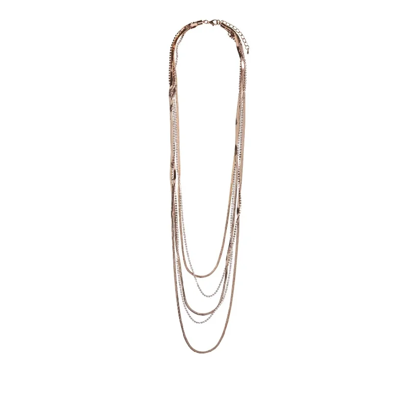 Women's gold-plated necklaces-Fashion Jewellery Long Layered Necklace