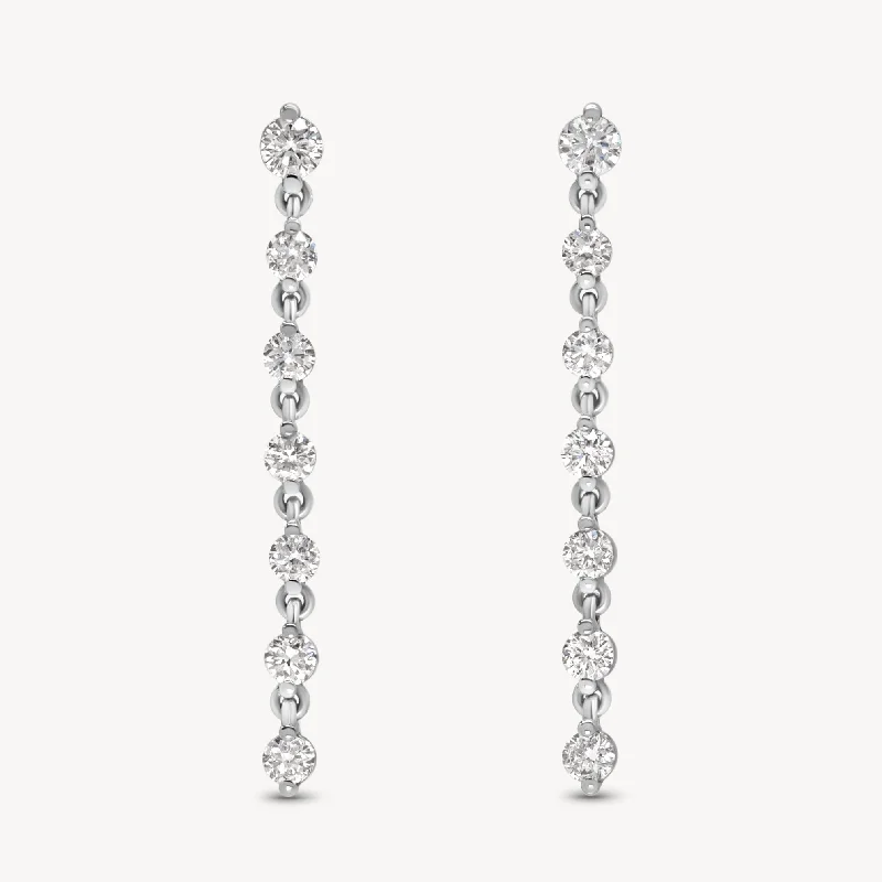 Women's dangle earrings-Wrapped in Diamonds Studs