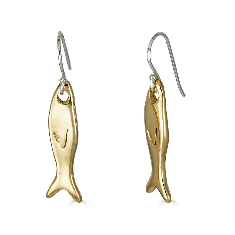 Women's luxury gift earrings-Fishy Charm Drop Earrings