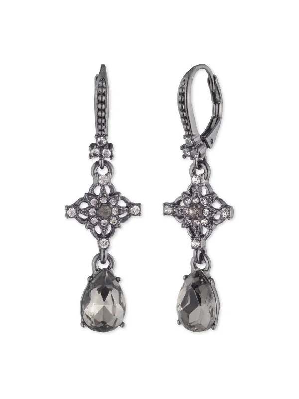 Women's gift earrings-Lace Stone Drop Earring