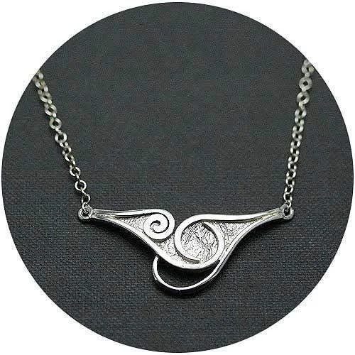 Women's jade necklaces-Silver Celtic Necklace - PSN