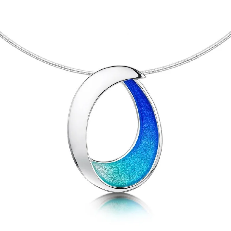 Women's sapphire necklaces-Sea & Surf Necklace - EN237