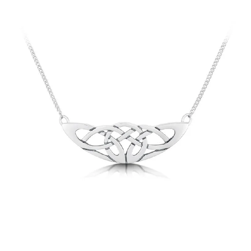 Women's alloy necklaces-Lovers Knot Necklet - N14