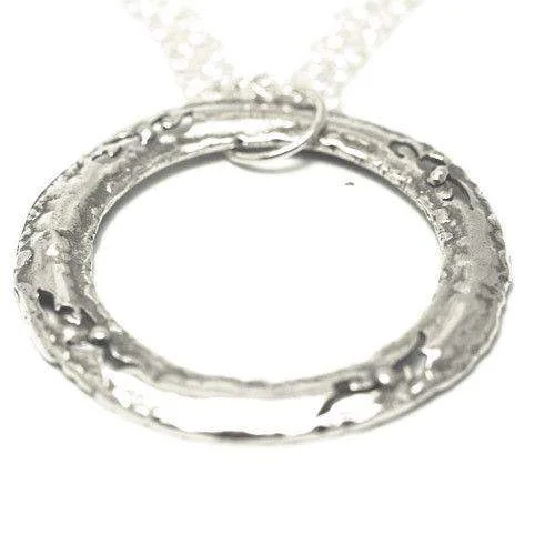 Women's geometric necklaces-Sterling Silver Necklace -LT219