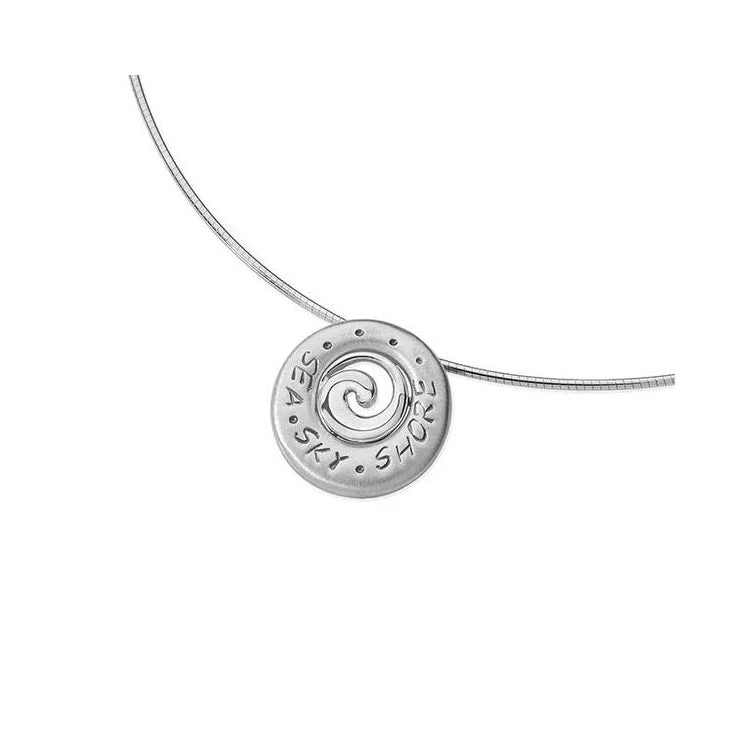 Minimalist women's necklaces-Coast Sterling Silver or Silver with 9ct Yellow Gold Necklet - 15128/15128_1