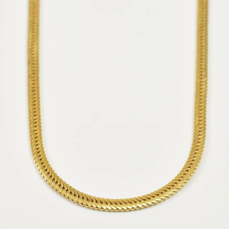 Women's alloy rings-10k Yellow Gold Herringbone Chain | 17.25" |