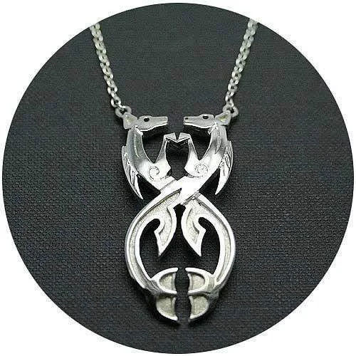 Modern women's necklaces-Sea Celtic Kelpies Necklace - 025B