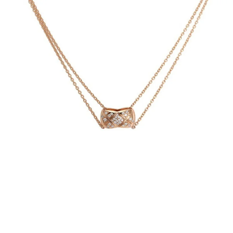 Women's casual necklaces-Chanel pink  (18K) Necklace (Pre-Owned)