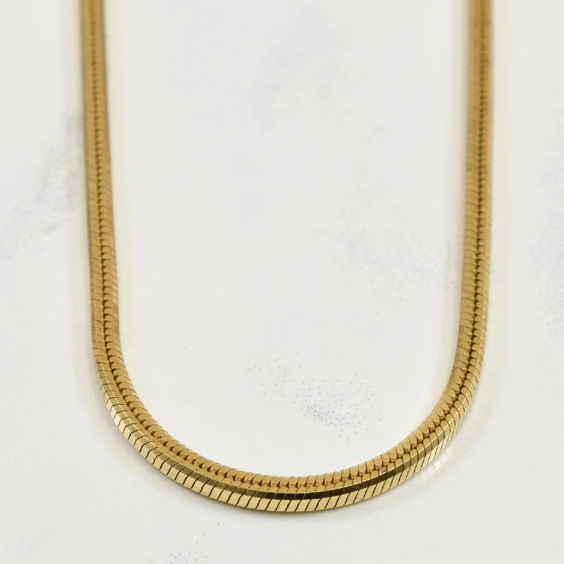 Handmade women's rings-10k Yellow Gold Herringbone Chain | 19.25" |