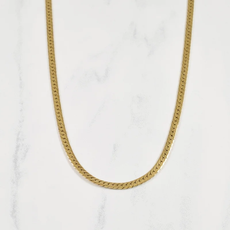 Women's party rings-10k Yellow Gold Herringbone Chain | 23" |