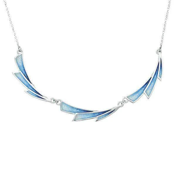 Women's sun necklaces-Enamel and Silver Ignite Necklace EN100