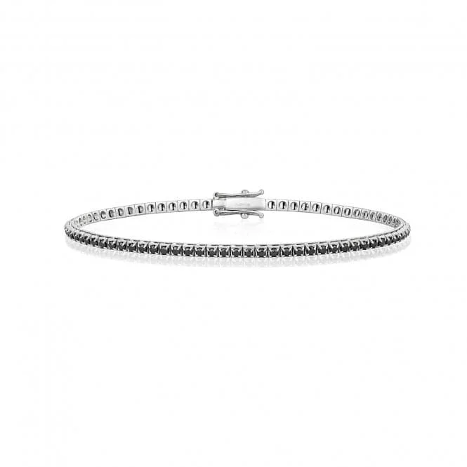 Women's modern design bangles-Diamond Jewellery 18CT White Gold Bracelet BDQ186WB