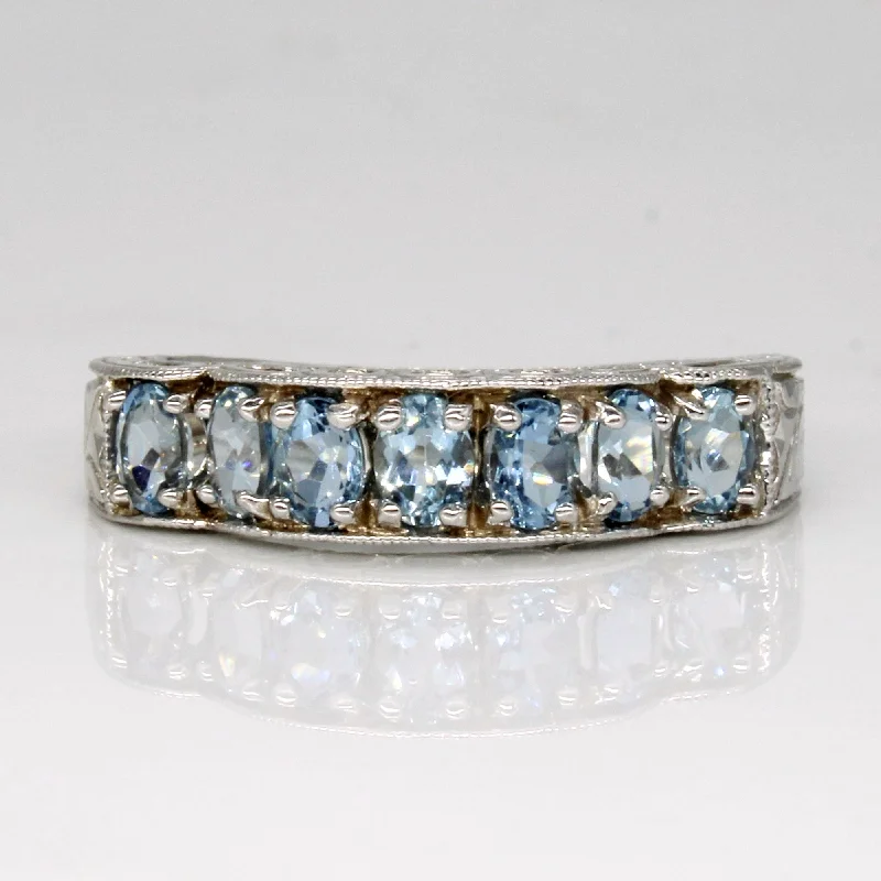 Women's gold rings-Aquamarine Ring | 1.00ctw | SZ 9 |