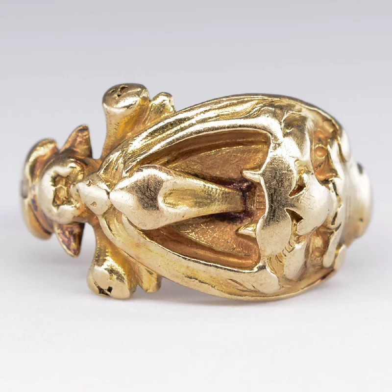 Women's bohemian rings-18k Gargoyle Motif Ring | SZ 5.75 |