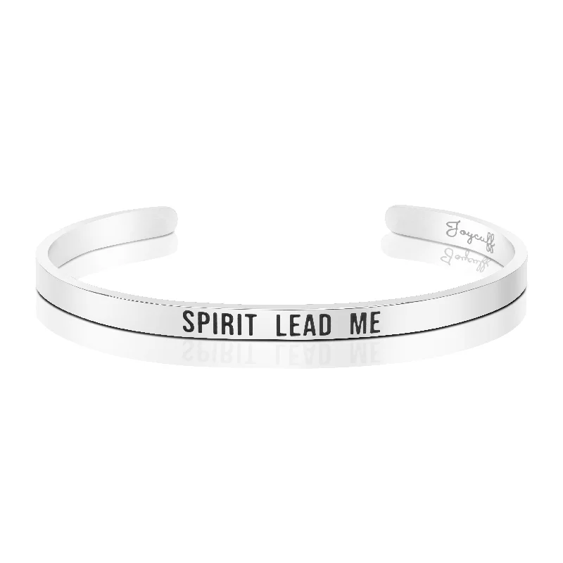 Women's cuff bracelets-Spirit lead me Mantra Bracelet