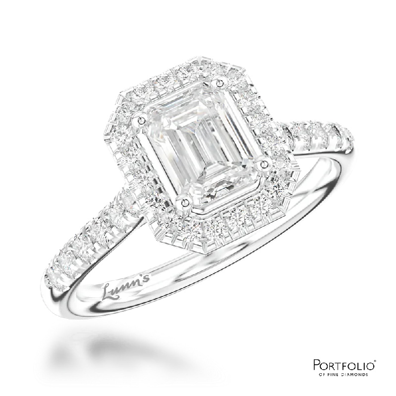 Women's sun rings-Cluster 0.72ct D VS1 Diamond Platinum Ring