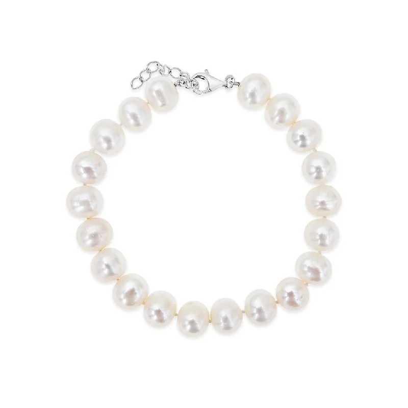 Minimalist women's bangles-Classic Pearl Bracelet | Ivory