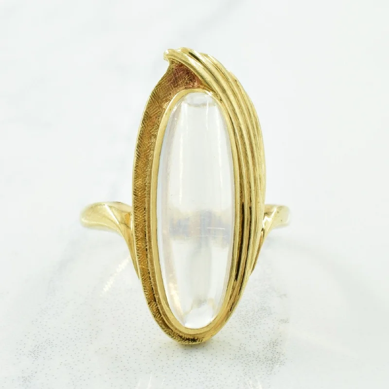 Women's stackable rings-'Birks' Moonstone Cocktail Ring | 5.20ct | SZ 5.75 |